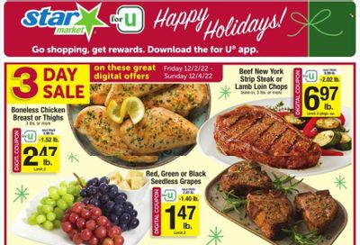 Star Market Weekly Ad Flyer Specials December 2 to December 8, 2022