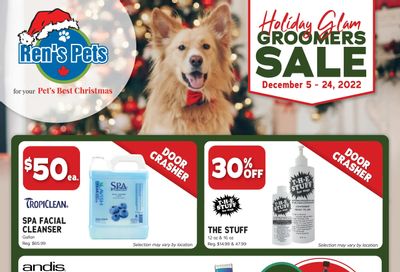 Ren's Pets Holiday Glam Groomers Sale Flyer December 5 to 24