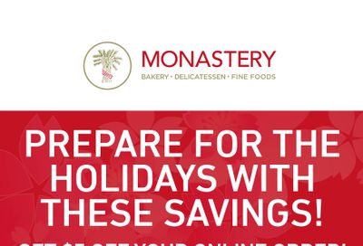Monastery Bakery Flyer December 7 to 14