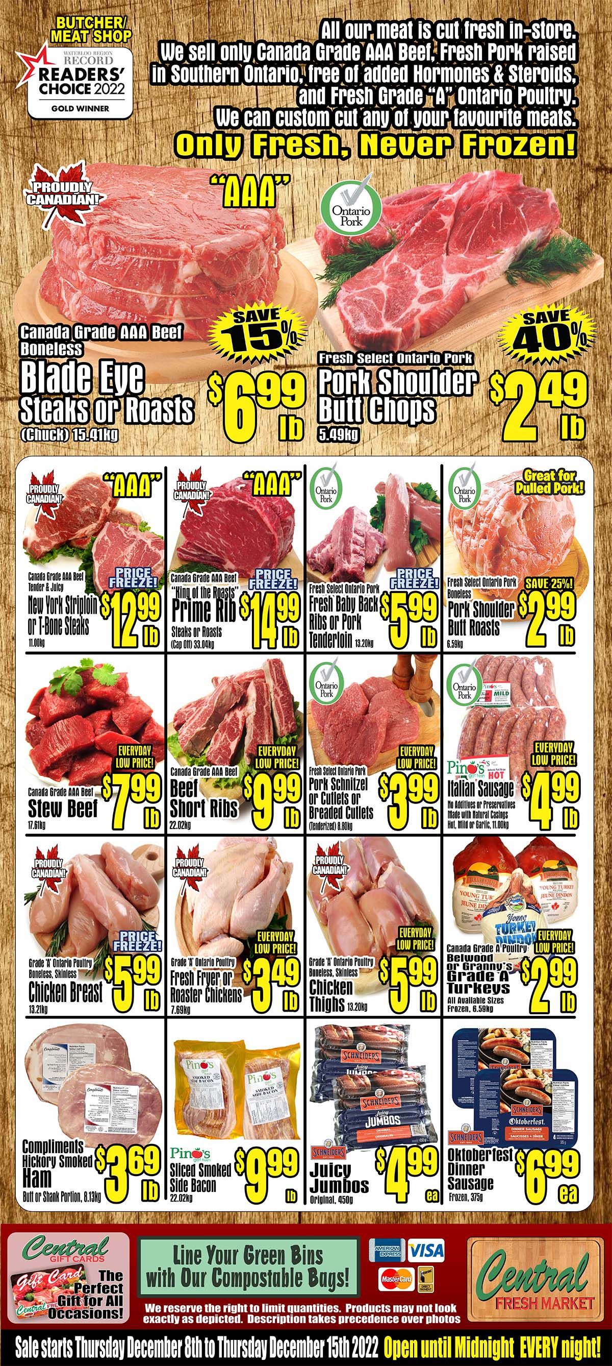 Central Fresh Market Flyer December 8 to 15