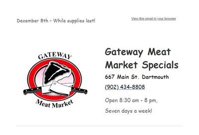 Gateway Meat Market Flyer December 8 to 14