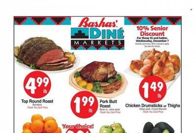 Bashas' Diné Markets (AZ, NM) Weekly Ad Flyer Specials December 7 to December 13, 2022