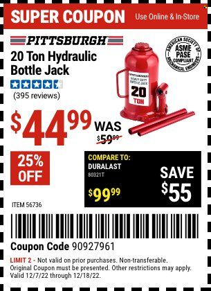 Harbor Freight Weekly Ad Flyer Specials December 7 to December 18, 2022