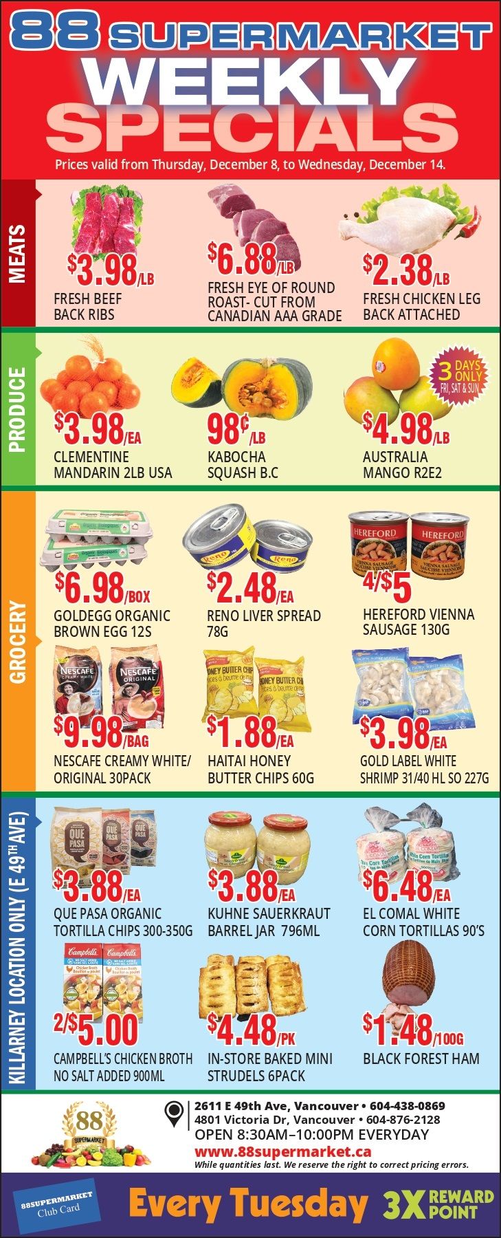 88 Supermarket Flyer December 8 to 14