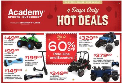 Academy Sports + Outdoors Weekly Ad Flyer Specials December 8 to December 11, 2022