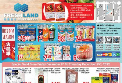 FreshLand Supermarket Flyer December 9 to 15