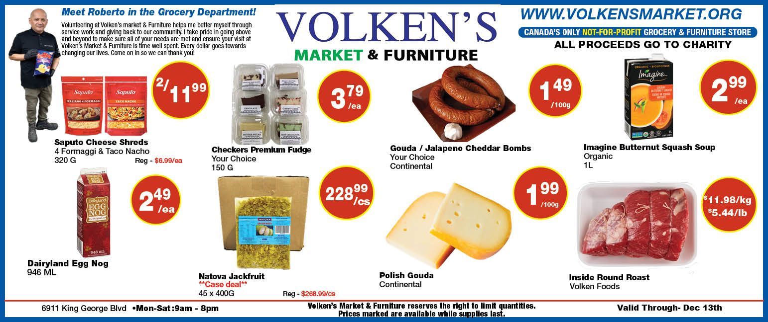Volken's Market & Furniture Flyer December 7 to 13
