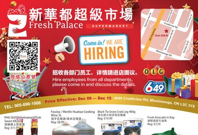 Fresh Palace Supermarket Flyer December 9 to 15