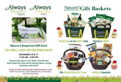 Nature's Emporium Weekly Flyer December 9 to 15