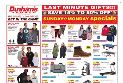 Dunham's Sports Weekly Ad Flyer Specials December 10 to December 15, 2022