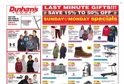 Dunham's Sports (MI) Weekly Ad Flyer Specials December 10 to December 15, 2022