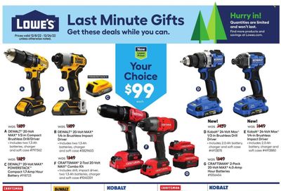 Lowe's Weekly Ad Flyer Specials December 8 to December 24, 2022