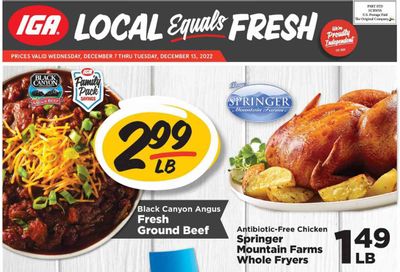 IGA (IN) Weekly Ad Flyer Specials December 7 to December 13, 2022