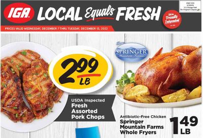 IGA (IN) Weekly Ad Flyer Specials December 7 to December 13, 2022