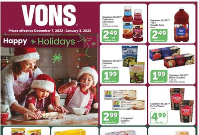 Vons (CA) Weekly Ad Flyer Specials December 7 to January 3, 2023