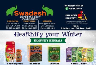 Swadesh Supermarket Flyer December 9 to 15