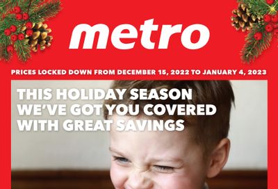 Metro (ON) Prices Locked Down Flyer December 15 to January 4