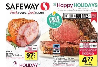 Safeway (CO) Weekly Ad Flyer Specials December 14 to December 25, 2022