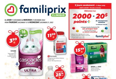 Familiprix Clinique Flyer December 15 to 21