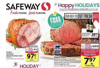 Safeway (SD) Weekly Ad Flyer Specials December 14 to December 25, 2022