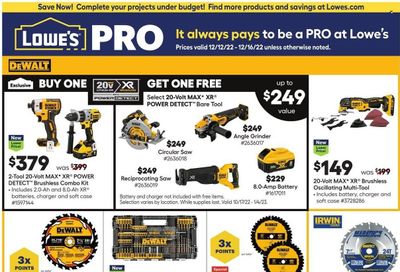 Lowe's Weekly Ad Flyer Specials December 12 to December 16, 2022