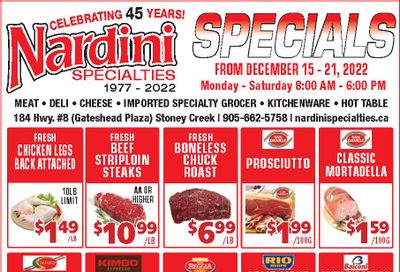 Nardini Specialties Flyer December 15 to 21