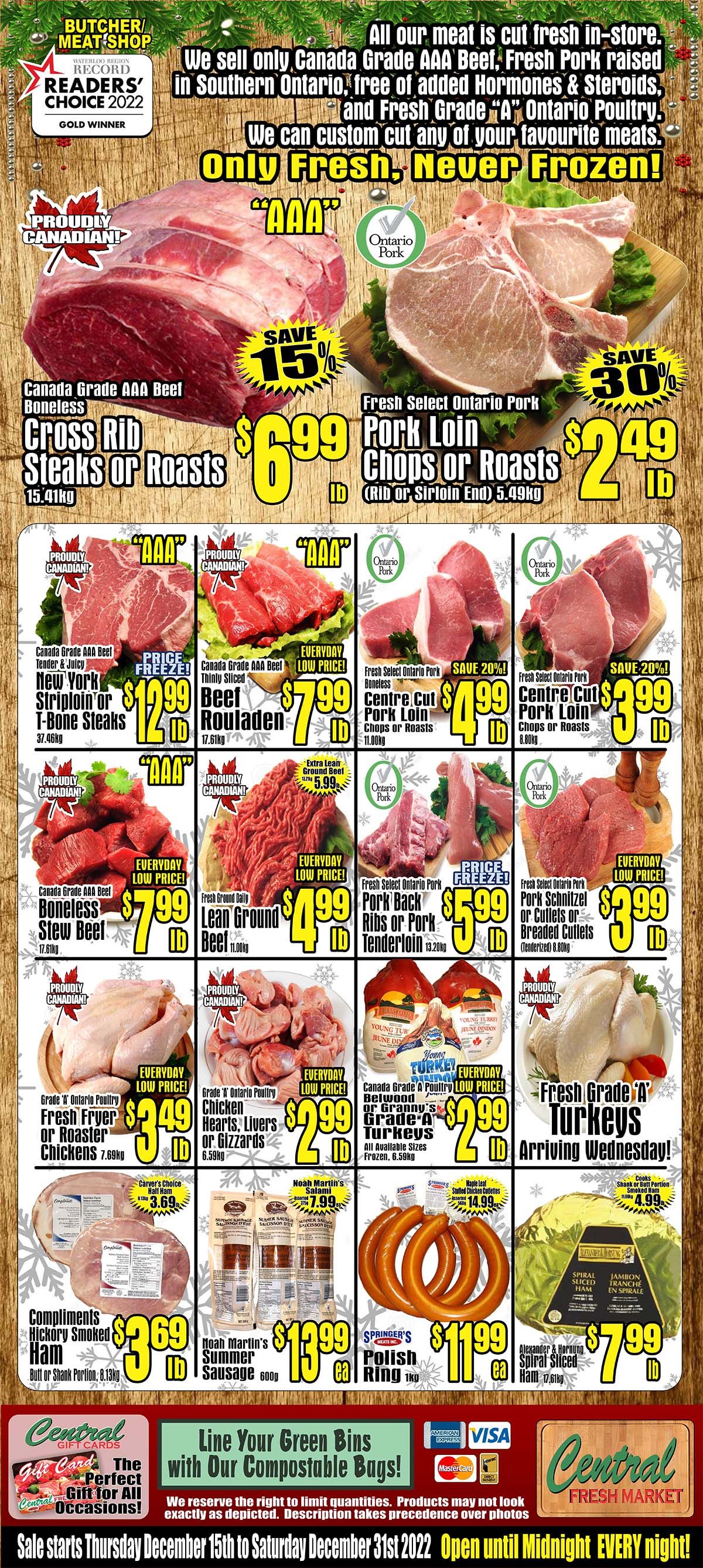 Central Fresh Market Flyer December 15 to 31