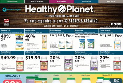 Healthy Planet Flyer December 15 to January 11