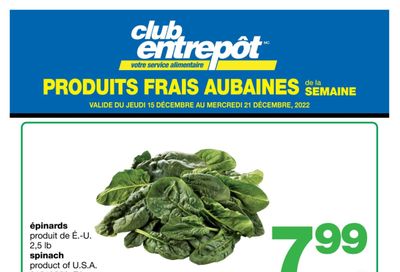 Wholesale Club (QC) Fresh Deals of the Week Flyer December 15 to 21