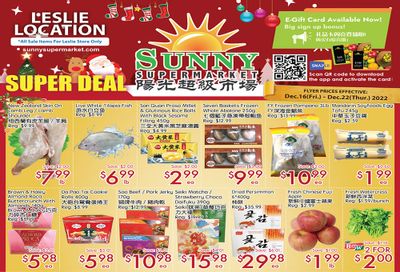 Sunny Supermarket (Leslie) Flyer December 16 to 22