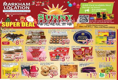 Sunny Foodmart (Markham) Flyer December 16 to 22