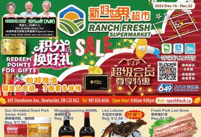 Ranch Fresh Supermarket Flyer December 16 to 22