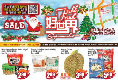 Field Fresh Supermarket Flyer December 16 to 22