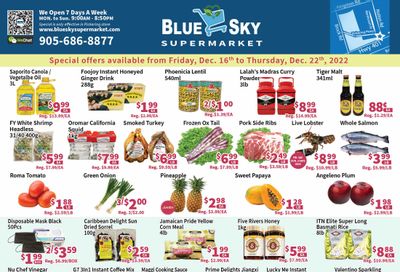 Blue Sky Supermarket (Pickering) Flyer December 16 to 22
