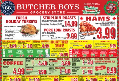 Butcher Boys Grocery Store Flyer December 16 to 24
