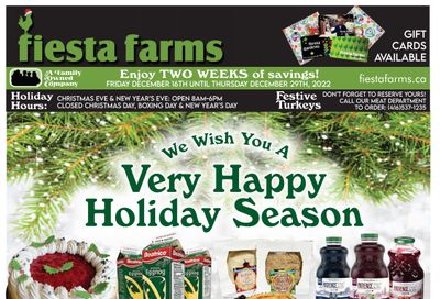 Fiesta Farms Flyer December 16 to 29