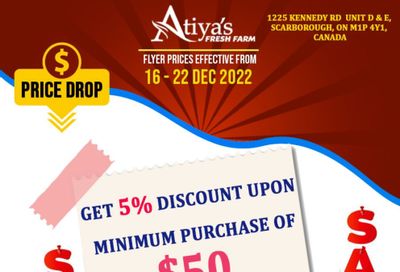 Atiya's Fresh Farm Flyer December 16 to 22