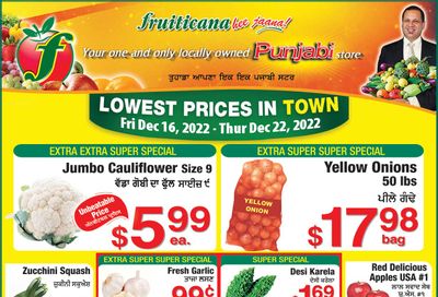 Fruiticana (Edmonton) Flyer December 16 to 22