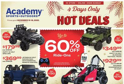 Academy Sports + Outdoors Weekly Ad Flyer Specials December 15 to December 18, 2022