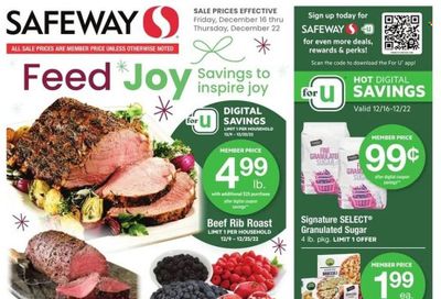 Safeway (MD, VA) Weekly Ad Flyer Specials December 16 to December 22, 2022