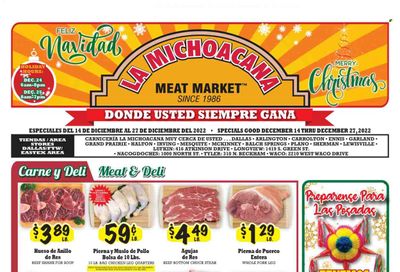La Michoacana Meat Market (TX) Weekly Ad Flyer Specials December 14 to December 27, 2022