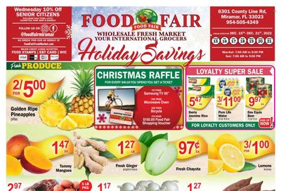Food Fair Fresh Market (FL) Weekly Ad Flyer Specials December 15 to December 21, 2022
