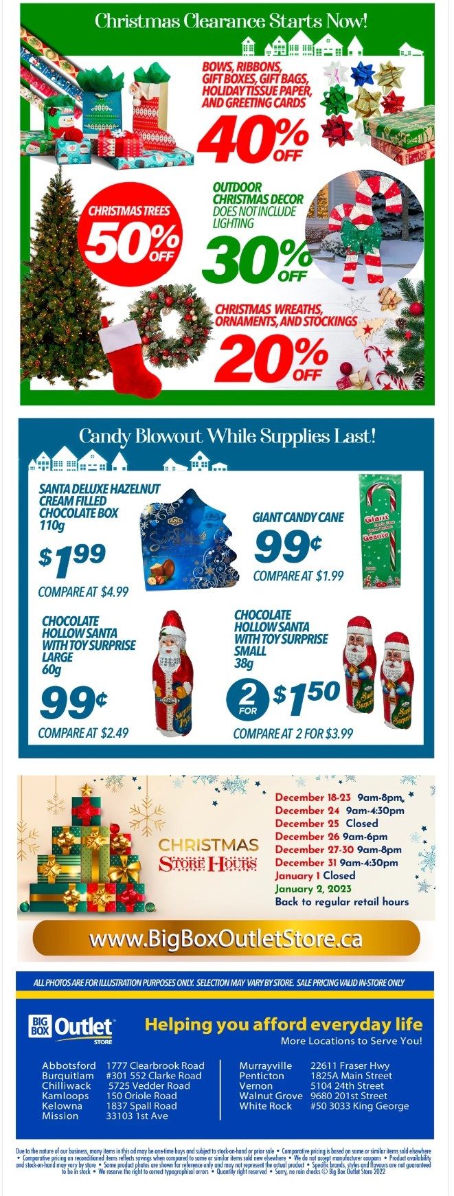 Big Box Outlet Store Flyer December 18 to 24
