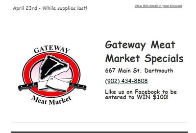 Gateway Meat Market Flyer April 23 to 29