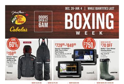 Bass Pro Shops Boxing Week/Day Flyer December 26 to January 4