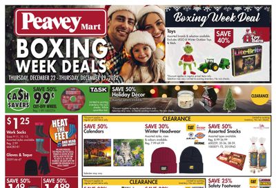 Peavey Mart Boxing Week Deals Flyer December 22 to 29