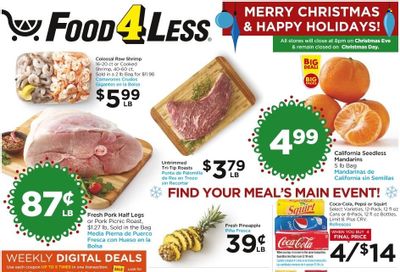 Food 4 Less (CA) Weekly Ad Flyer Specials December 21 to December 27, 2022