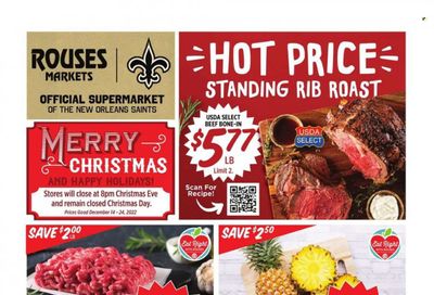 Rouses Markets (AL) Weekly Ad Flyer Specials December 14 to December 24, 2022