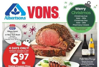 Vons (CA) Weekly Ad Flyer Specials December 21 to December 27, 2022