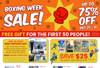 GameStop Boxing Week Sale Flyer December 25 to 31